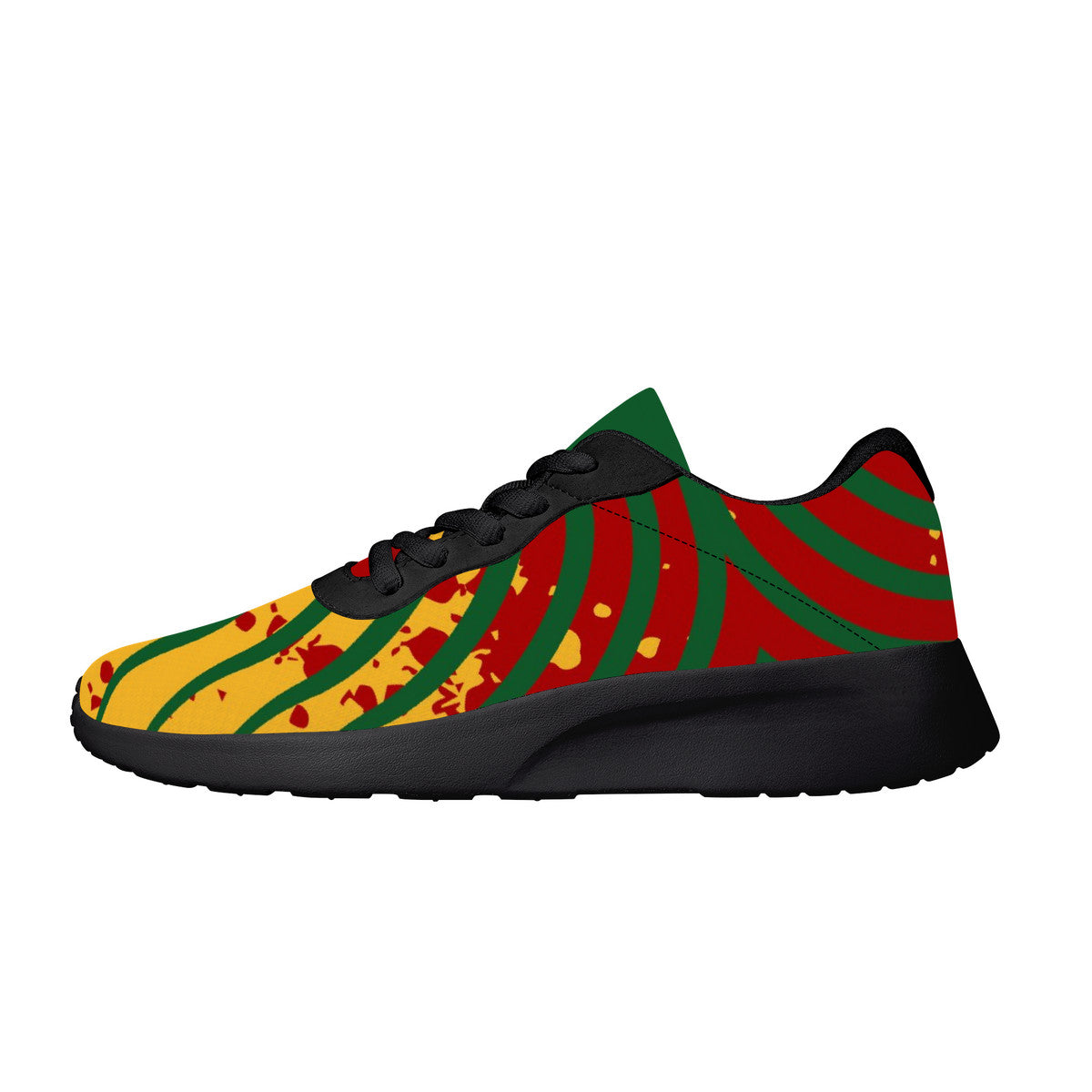 Rasta Splash Shoes in red/gold/green colorway
