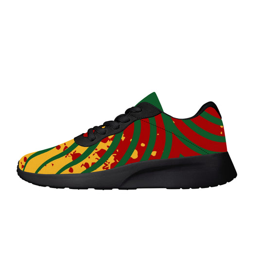 Rasta Splash Shoes in red/gold/green colorway