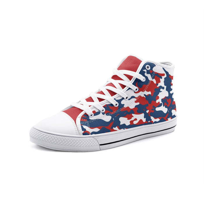 American Camo Shoes - Red White & Blue - TrenchTown High Sneakers