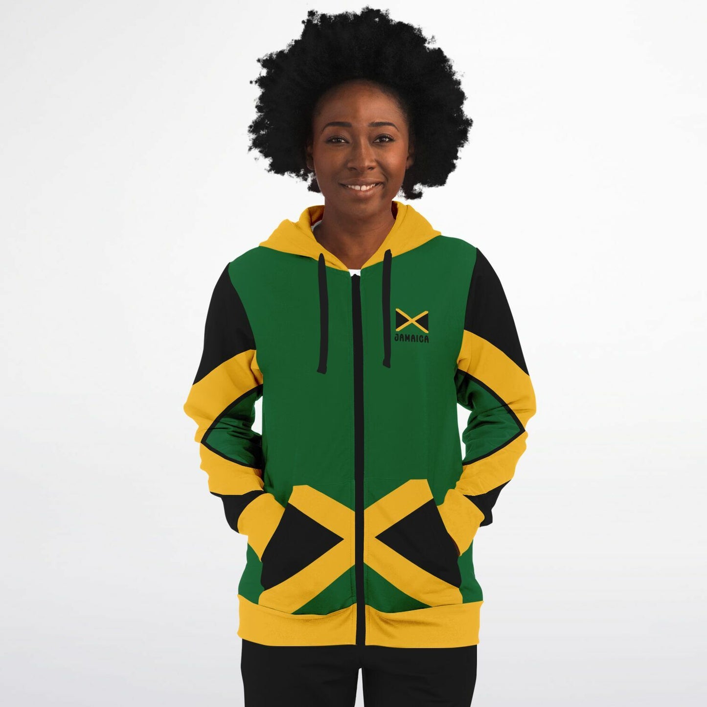 Jamaica Casual Zip Up Hoodie