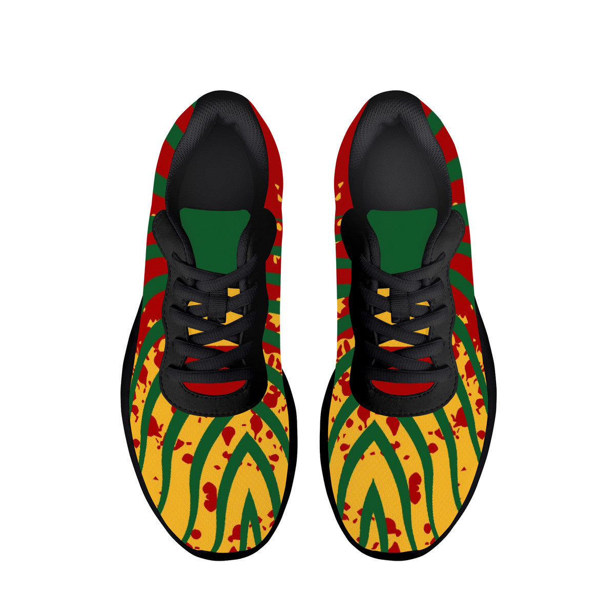 Rasta Splash Shoes in red/gold/green colorway