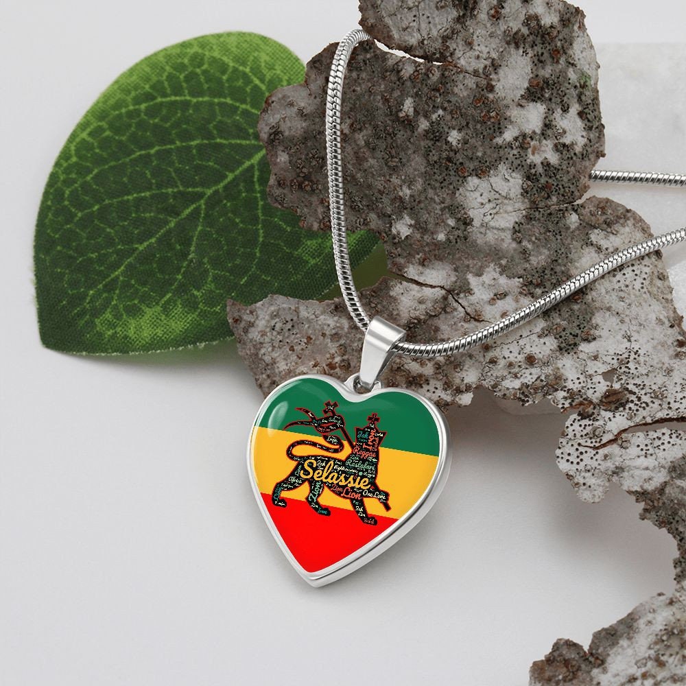 Rasta Jewelry Heart Pendant Necklace