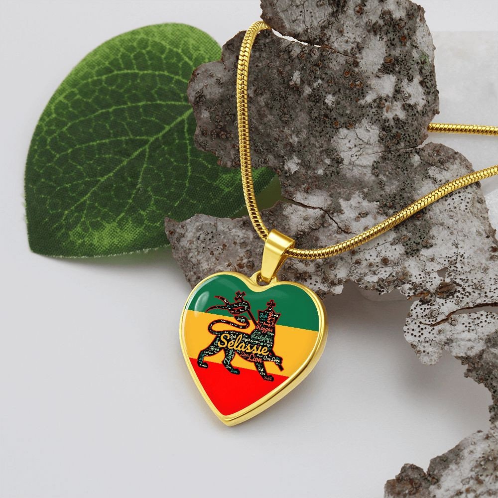 Rasta Jewelry Heart Pendant Necklace