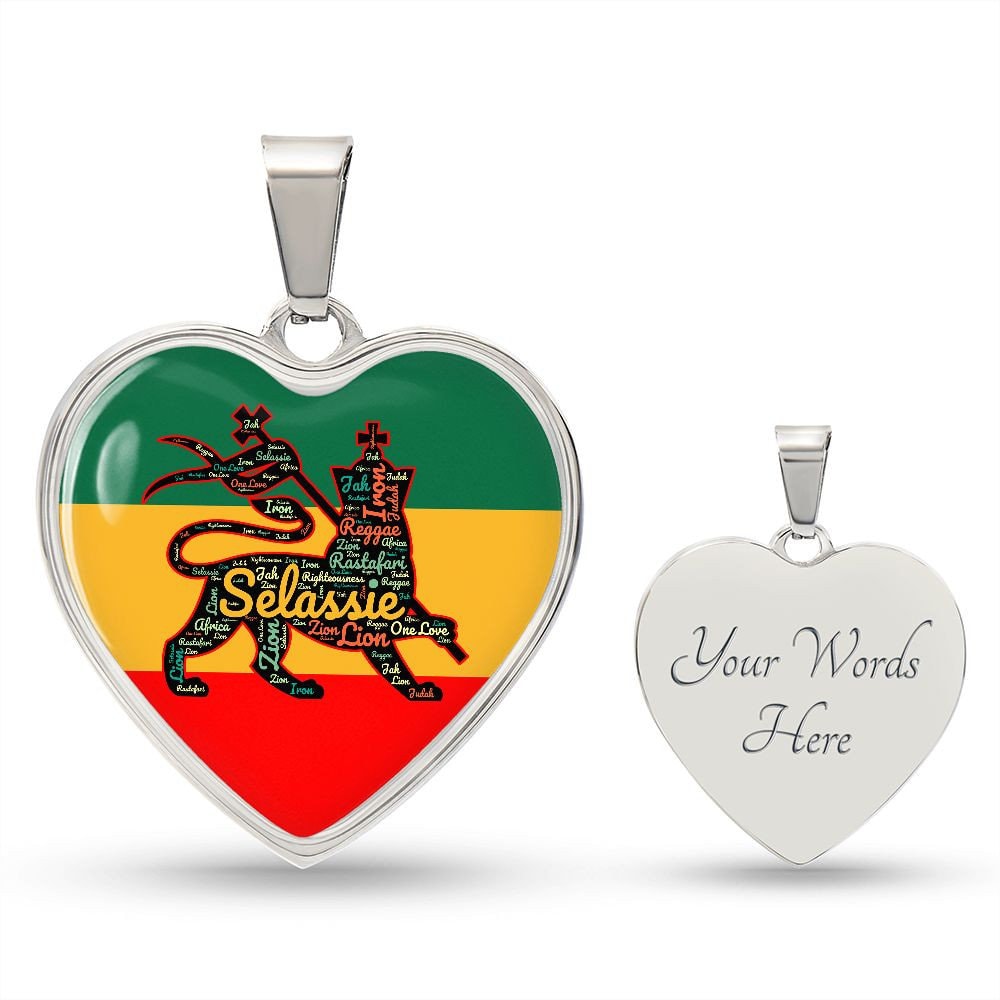 Rasta Jewelry Heart Pendant Necklace
