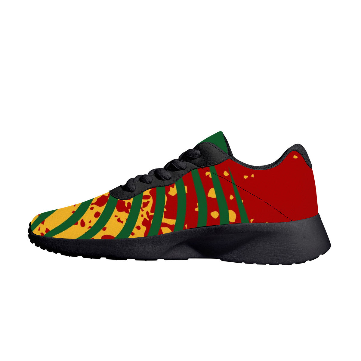 Rasta Splash Shoes in red/gold/green colorway