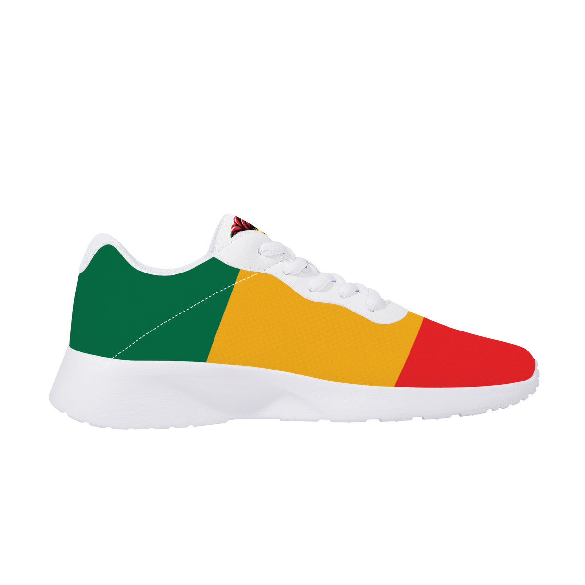 Rasta Stripes White Shoes striped accents in white colorway