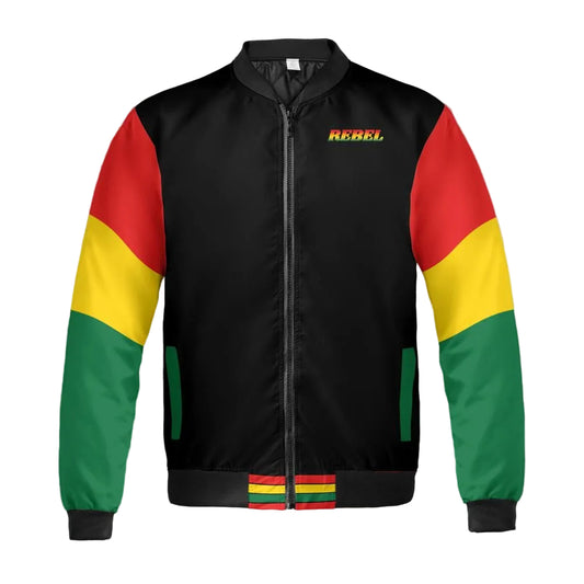 Rasta Quilted Bomber Jacket