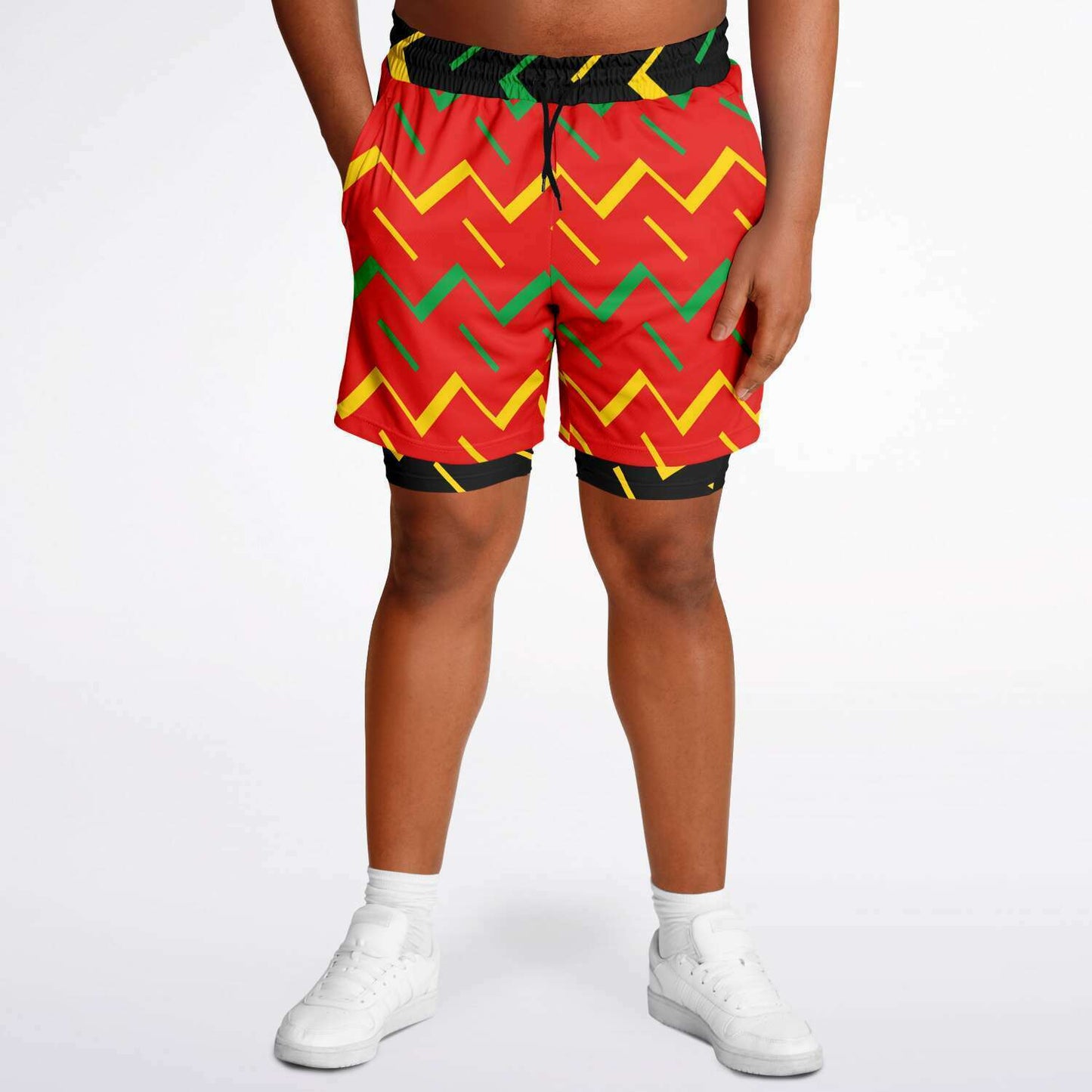 Jamaica Athletic 2-in-1 Compression Shorts
