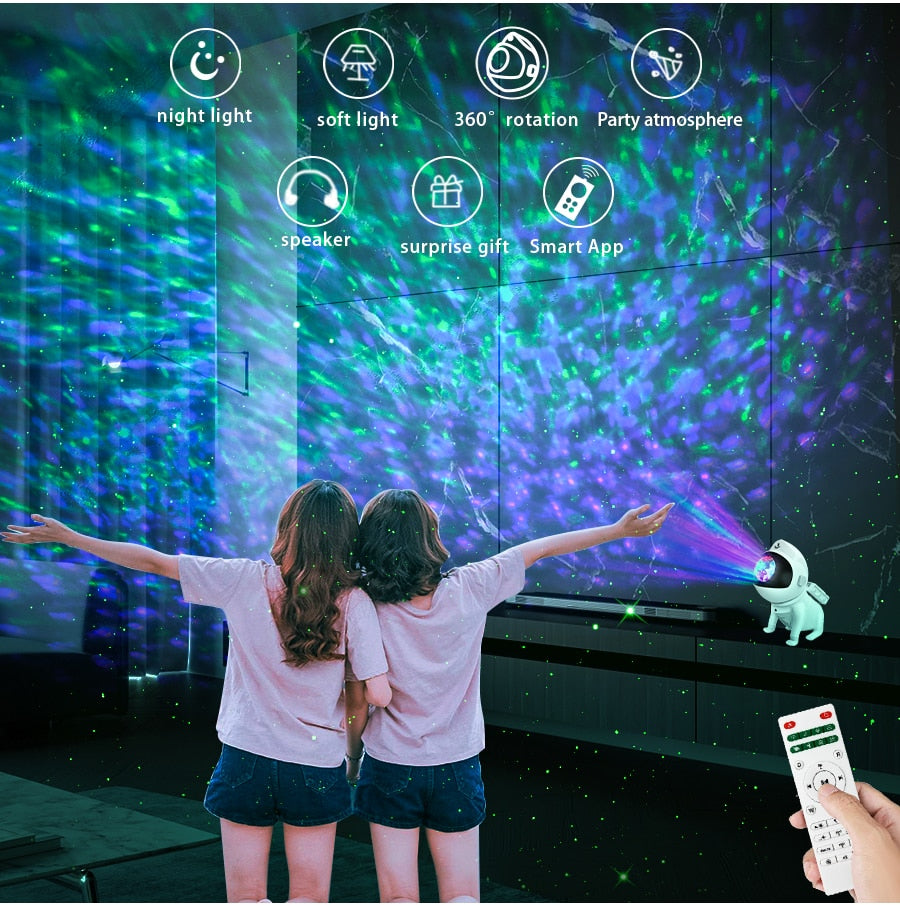 Space Dog Bluetooth Galaxy Star Projector: WIFI App-Controlled