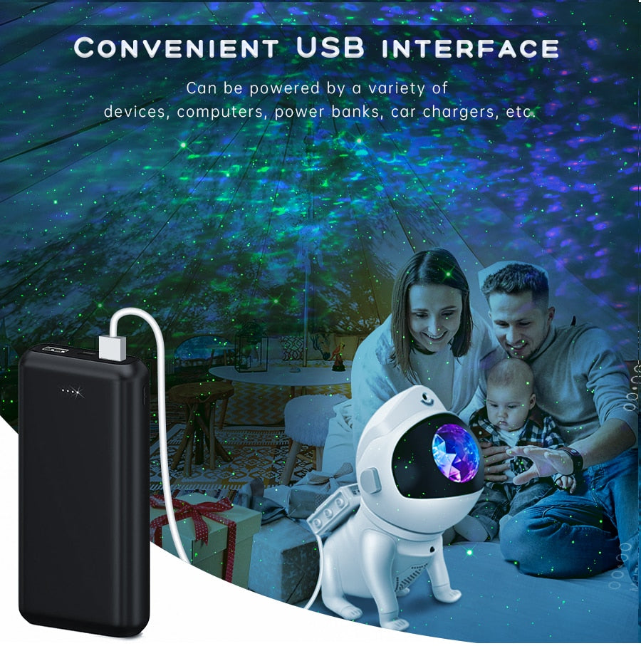 Space Dog Bluetooth Galaxy Star Projector: WIFI App-Controlled