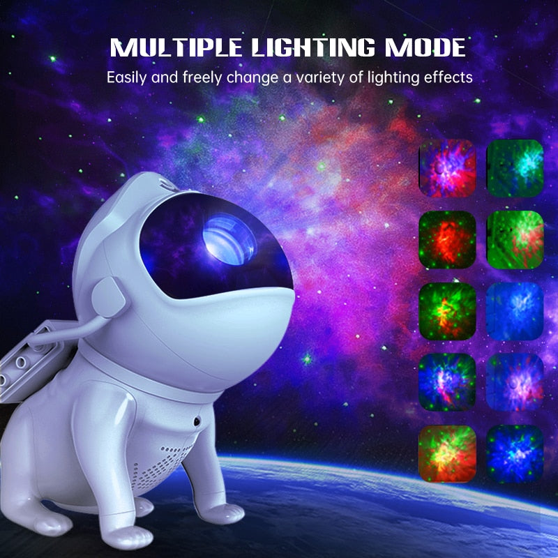 Space Dog Bluetooth Galaxy Star Projector: WIFI App-Controlled