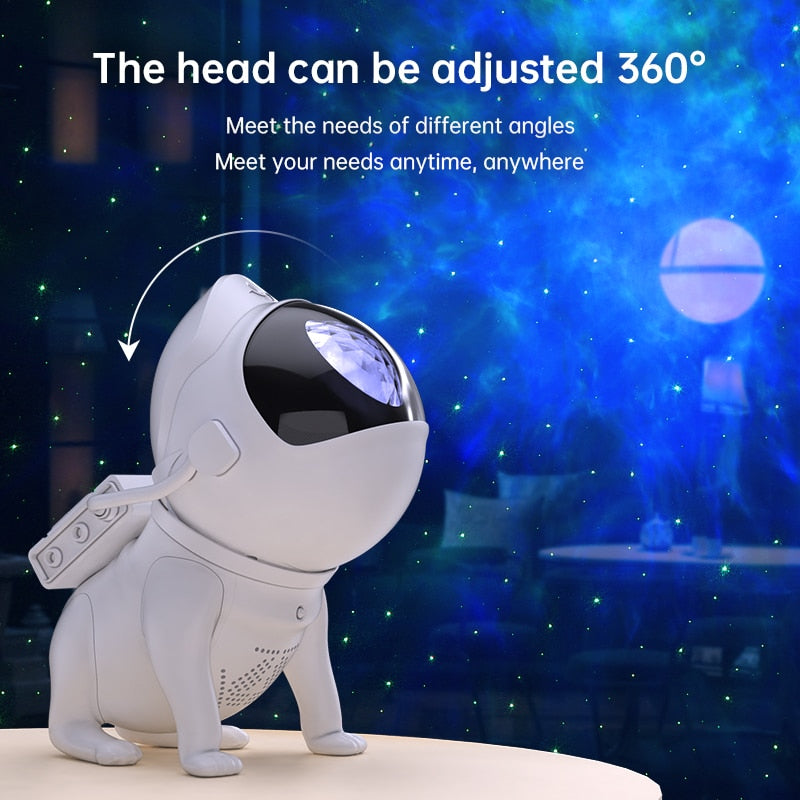 Space Dog Bluetooth Galaxy Star Projector: WIFI App-Controlled