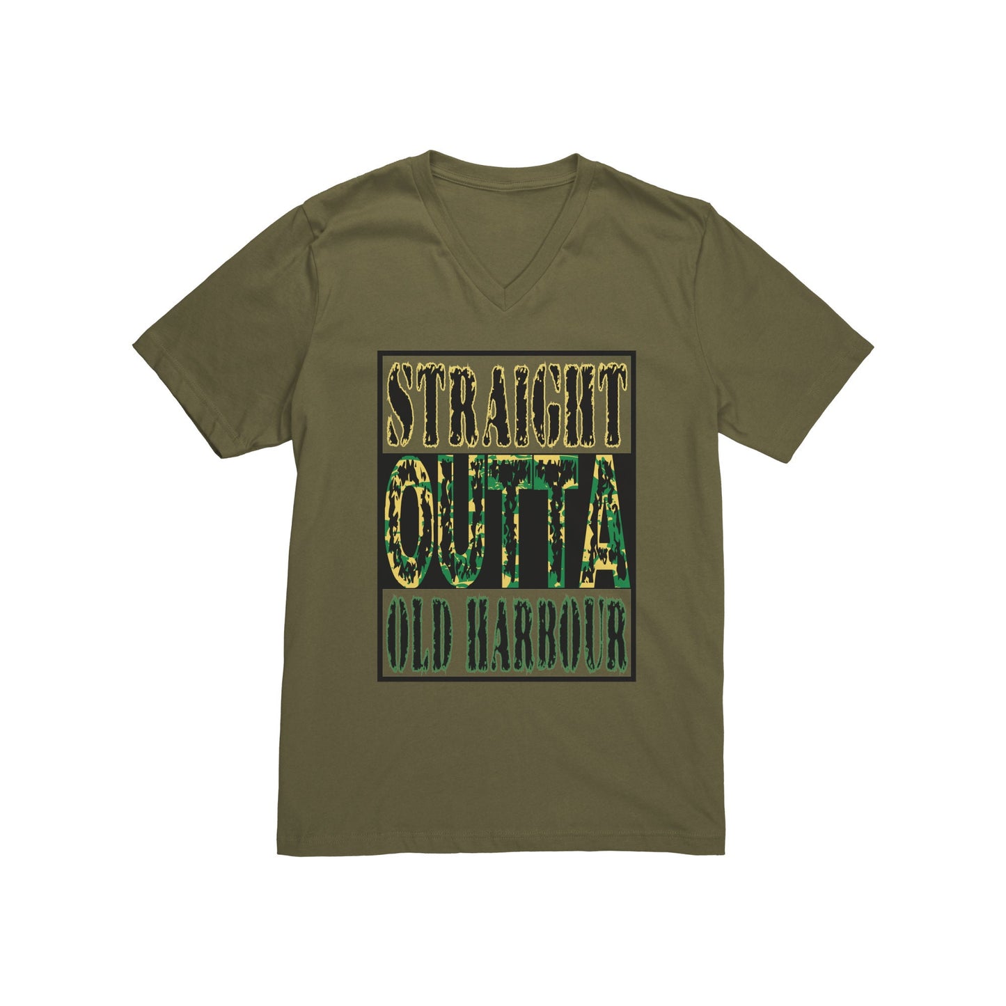 Jamaica Shirt - "Straight Outta Old Harbour" V-Neck Tee OR Personalize with your own Parish
