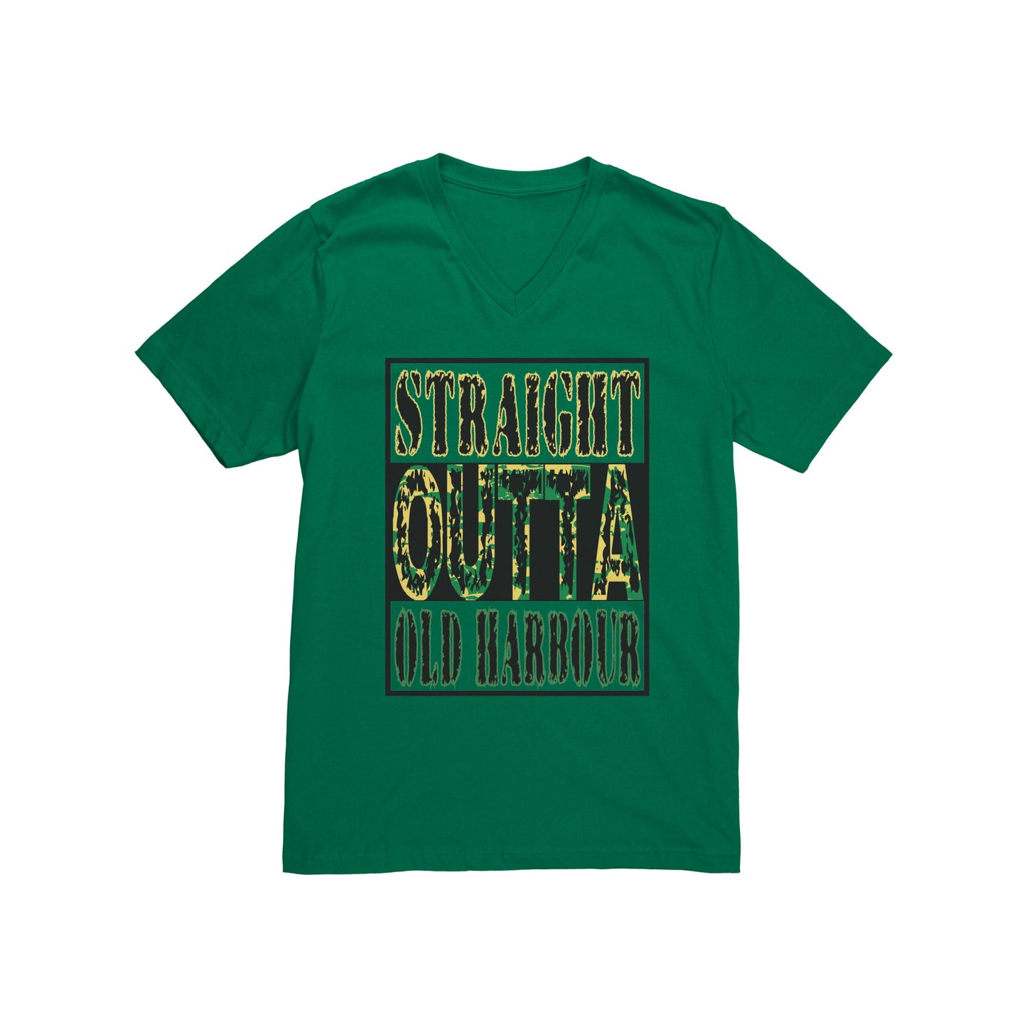Jamaica Shirt - "Straight Outta Old Harbour" V-Neck Tee OR Personalize with your own Parish
