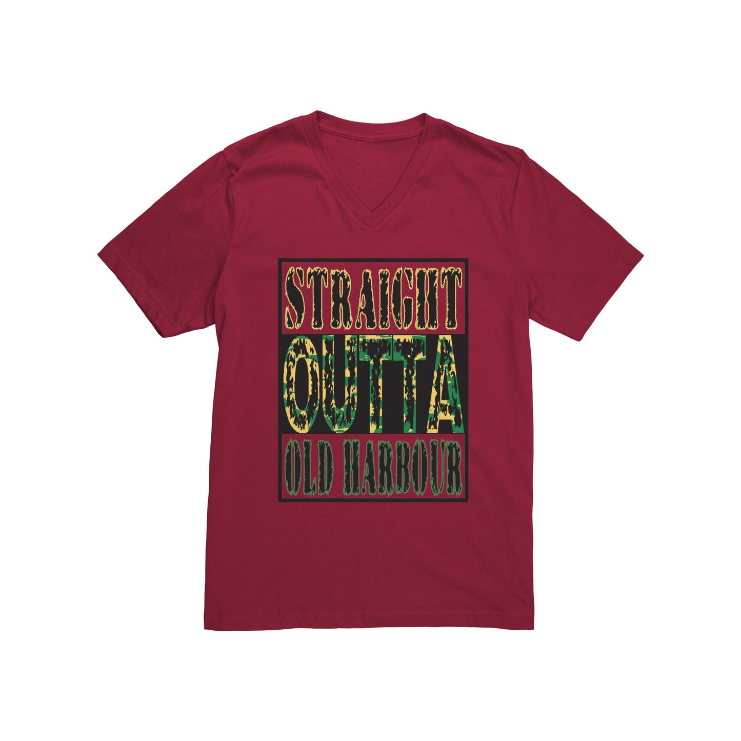 Jamaica Shirt - "Straight Outta Old Harbour" V-Neck Tee OR Personalize with your own Parish