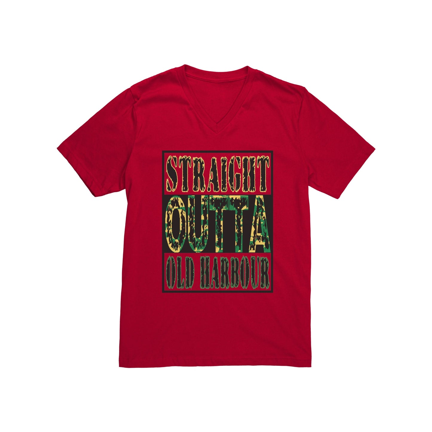 Jamaica Shirt - "Straight Outta Old Harbour" V-Neck Tee OR Personalize with your own Parish