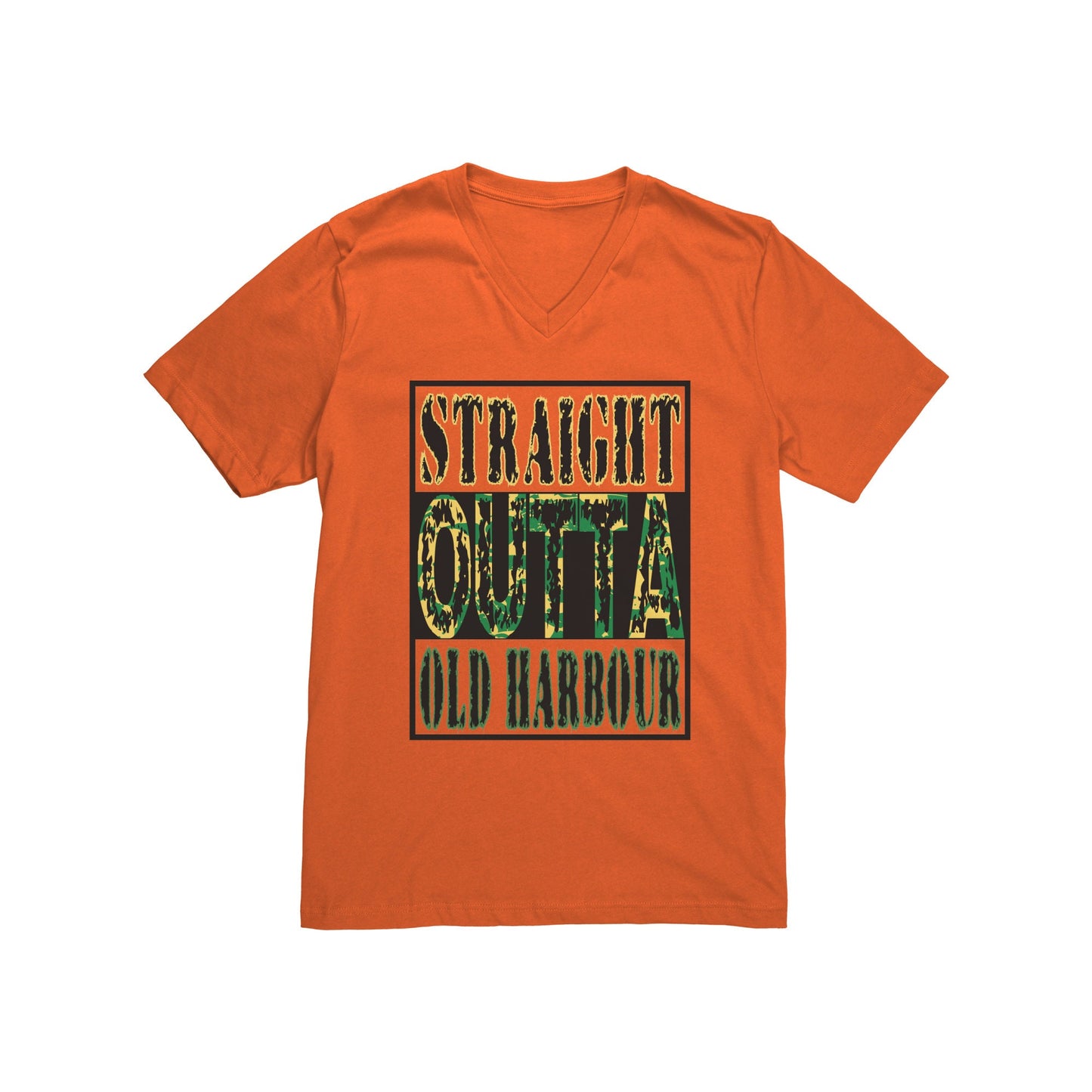 Jamaica Shirt - "Straight Outta Old Harbour" V-Neck Tee OR Personalize with your own Parish