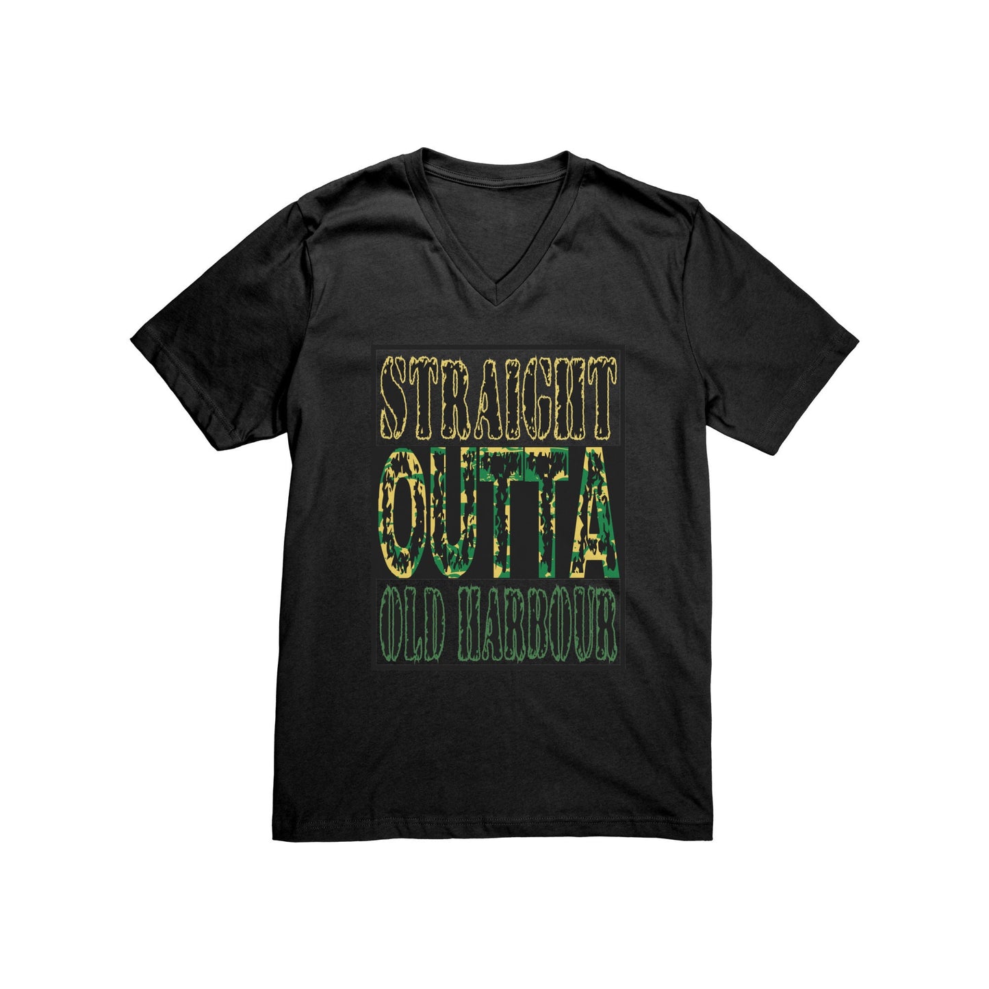 Jamaica Shirt - "Straight Outta Old Harbour" V-Neck Tee OR Personalize with your own Parish