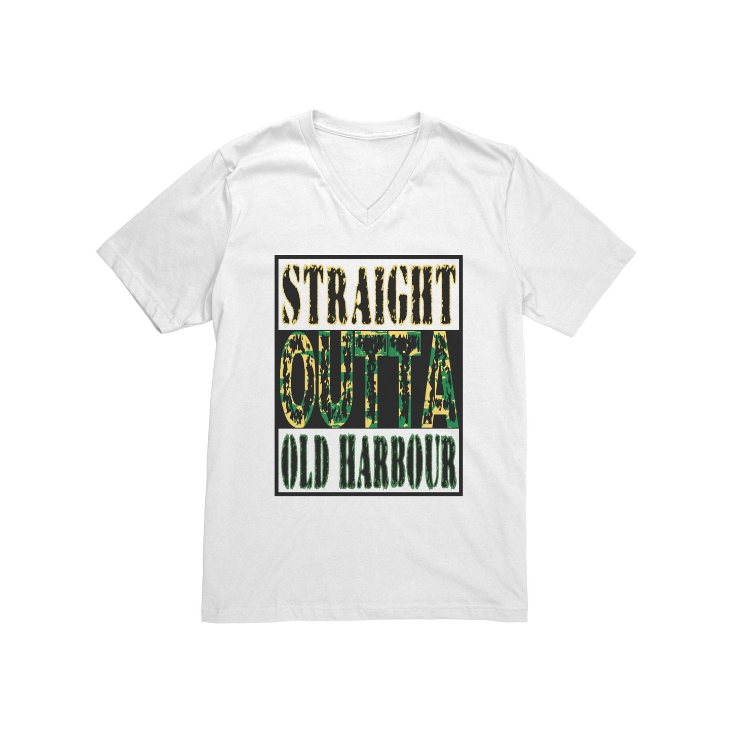 Jamaica Shirt - "Straight Outta Old Harbour" V-Neck Tee OR Personalize with your own Parish