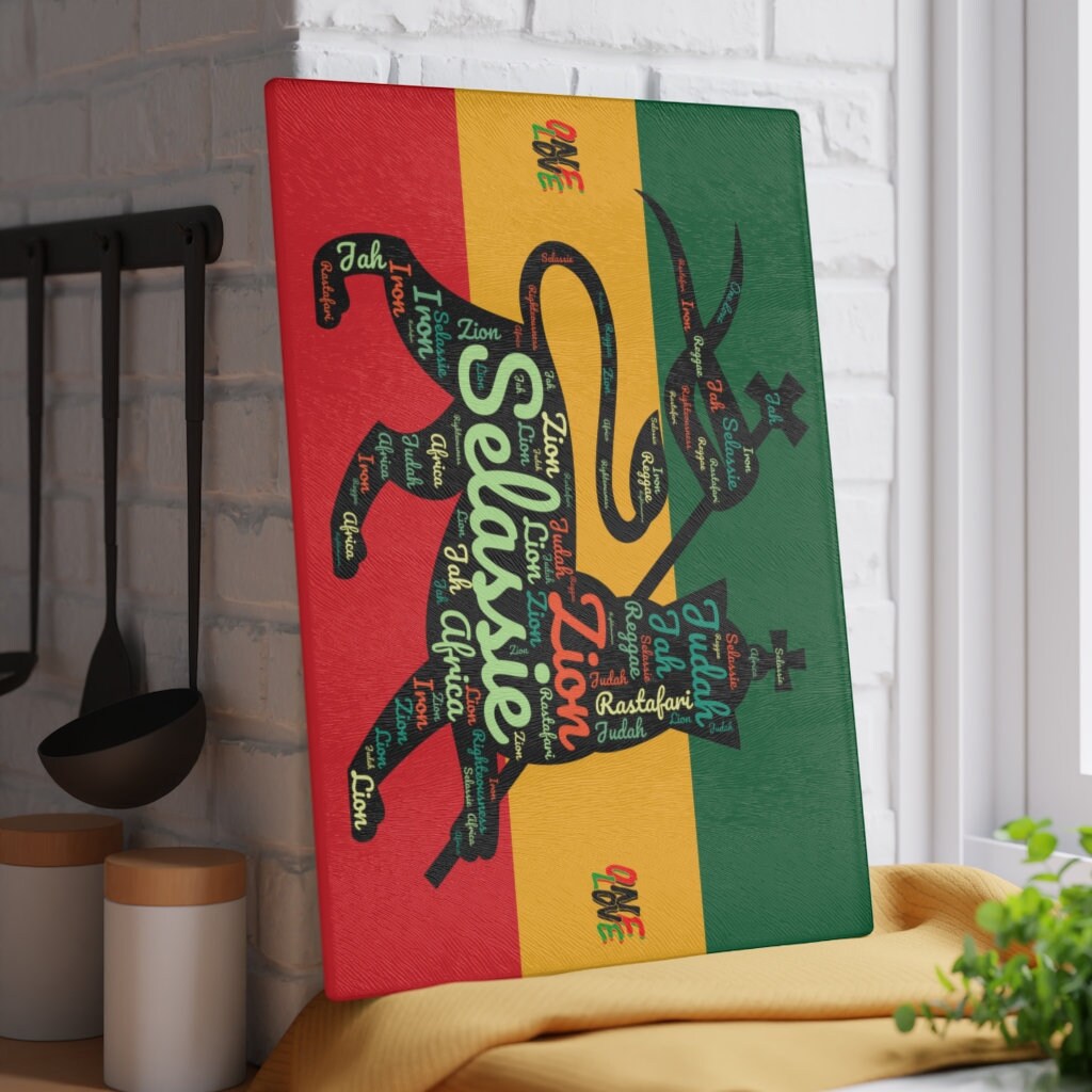 Rastafarian Glass Cutting & Charcuterie Board