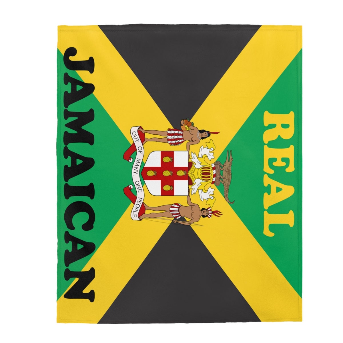 Jamaica Flag Fleece Blanket