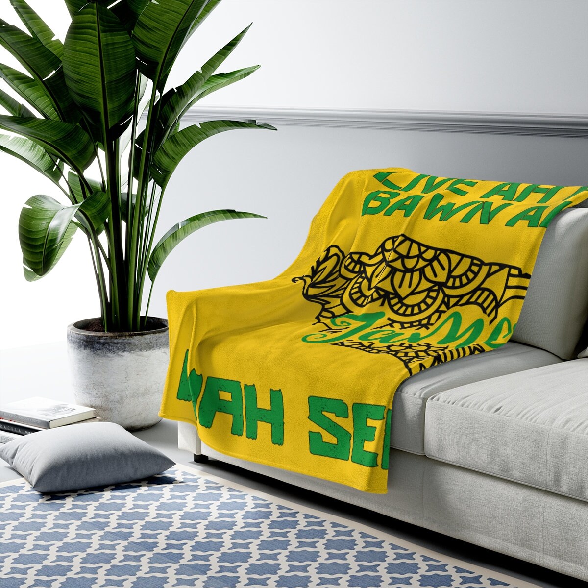 Jamaica Flag Fleece Blanket - Nah Sell Out