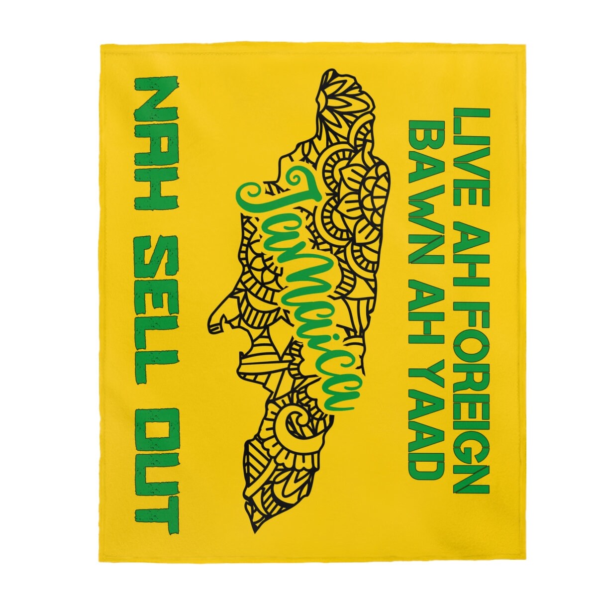 Jamaica Flag Fleece Blanket - Nah Sell Out