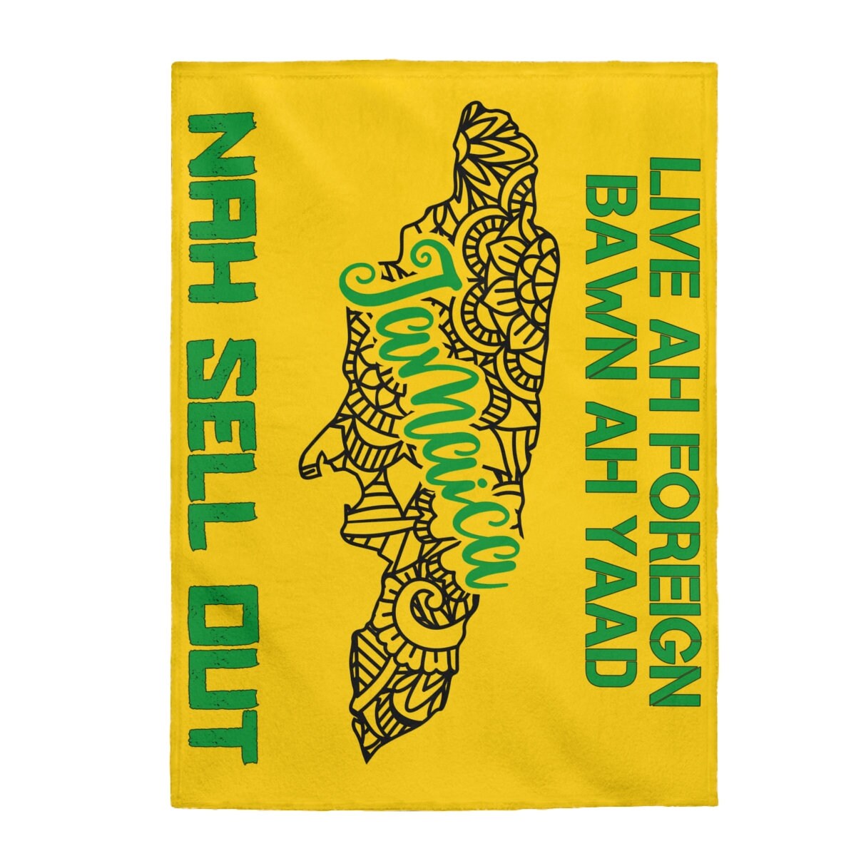 Jamaica Flag Fleece Blanket - Nah Sell Out