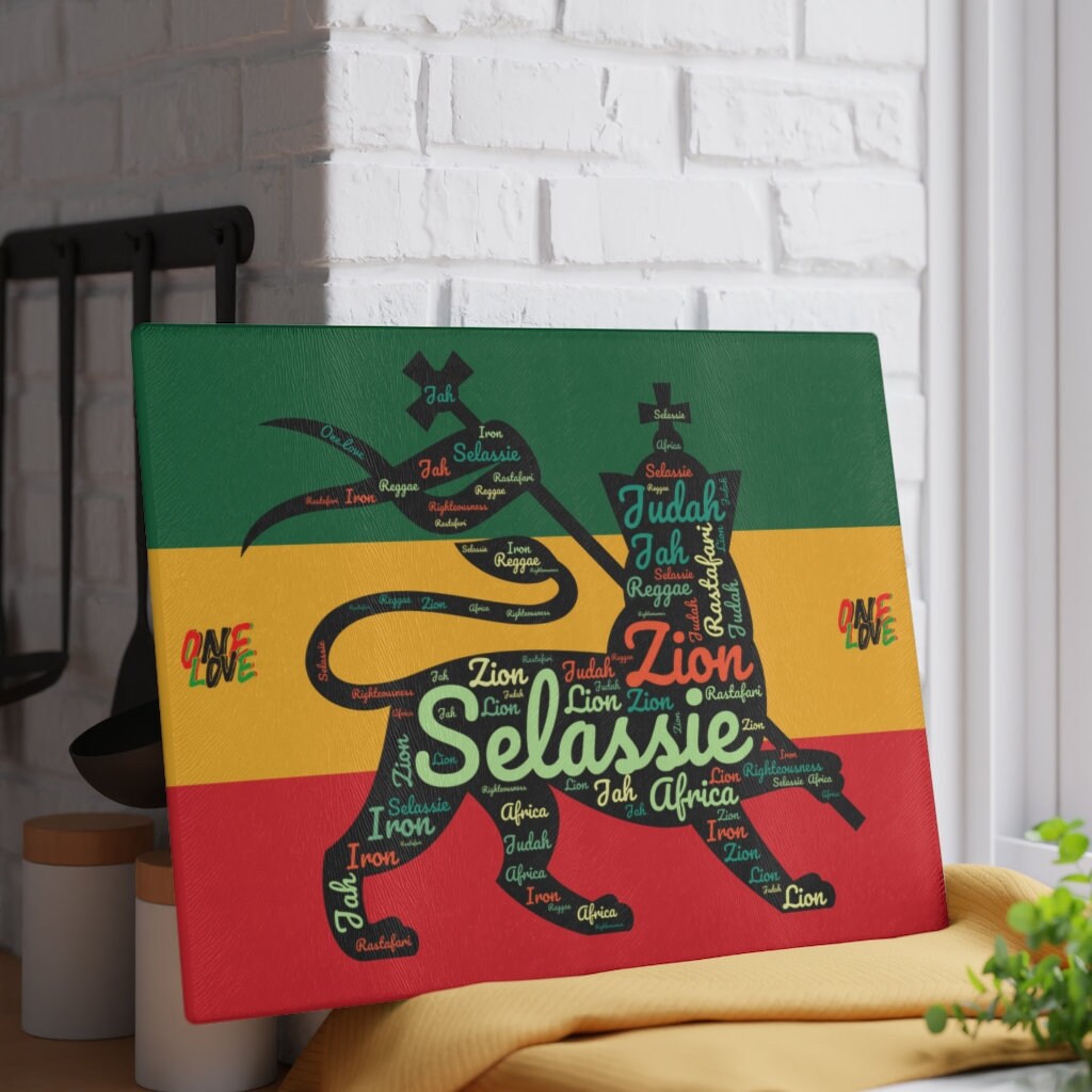 Rastafarian Glass Cutting & Charcuterie Board