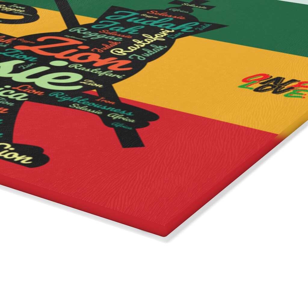 Rastafarian Glass Cutting & Charcuterie Board