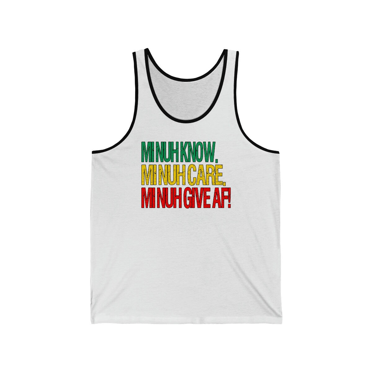 Rasta Colored Jamaican Tshirt | I Dont Know, I Dont Care, I Dont Give AF! Tee