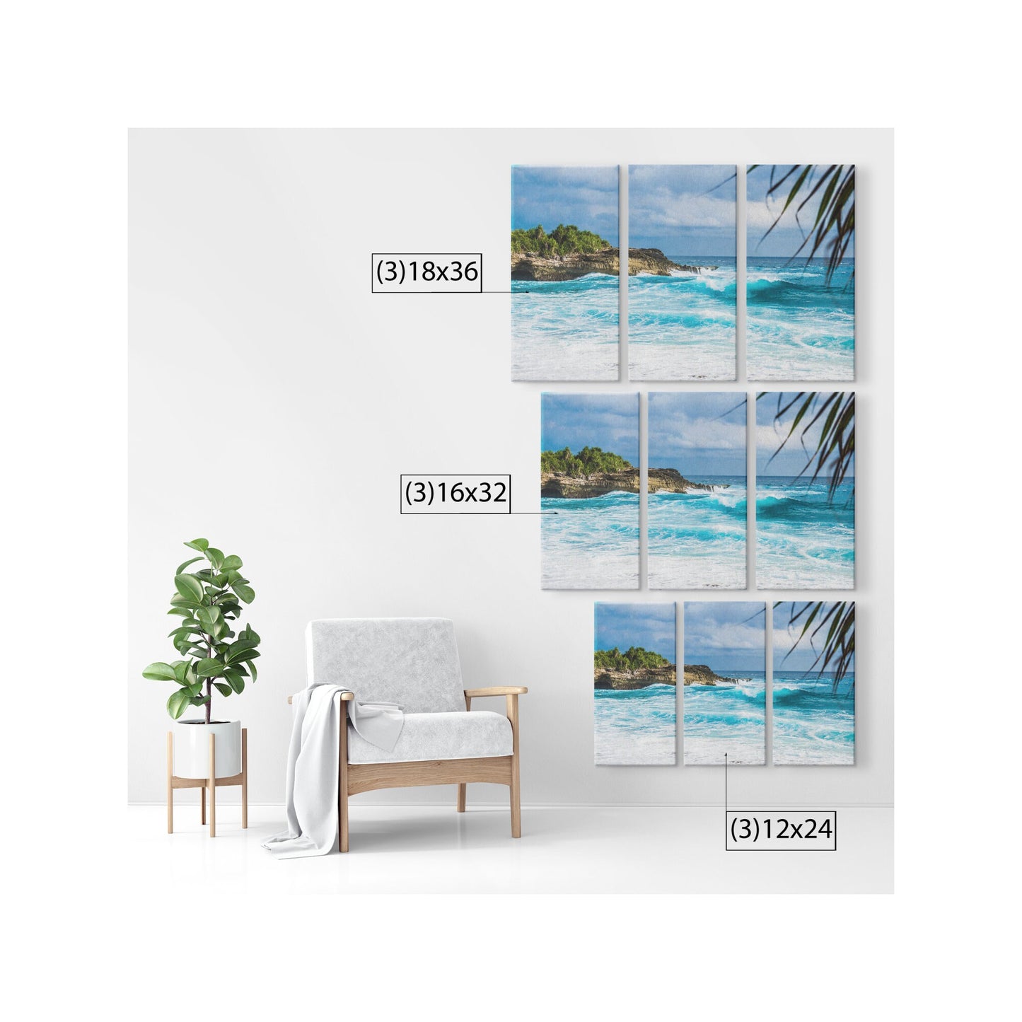 Ocean Beach Island Canvas Print Wall Art
