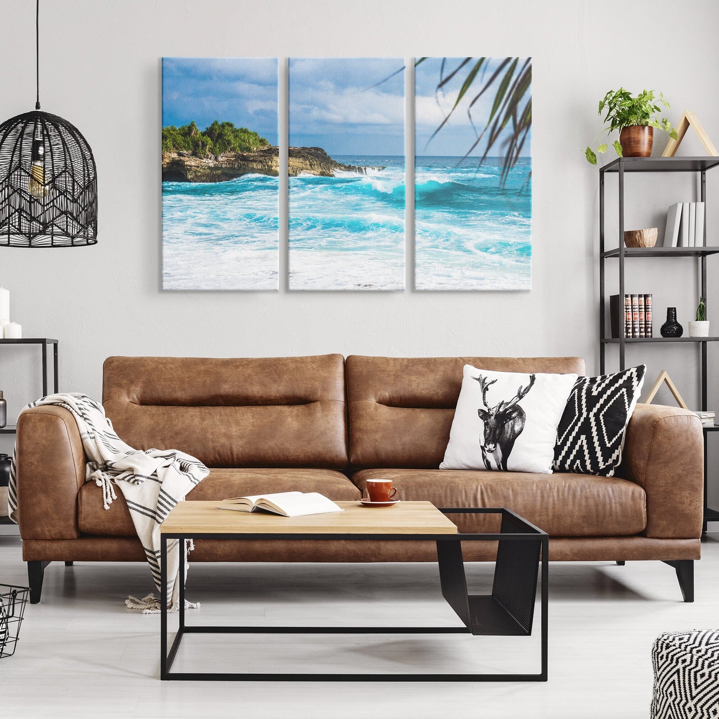 Ocean Beach Island Canvas Print Wall Art