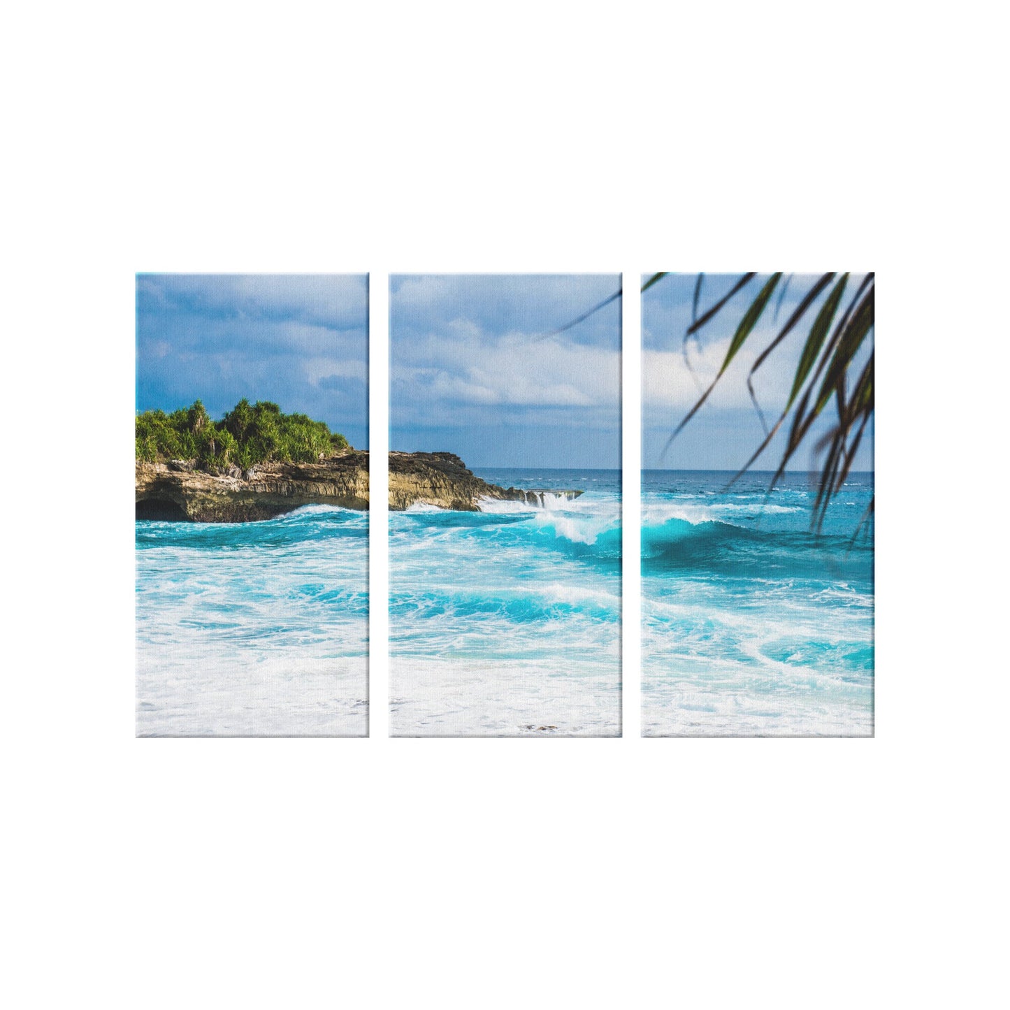 Ocean Beach Island Canvas Print Wall Art