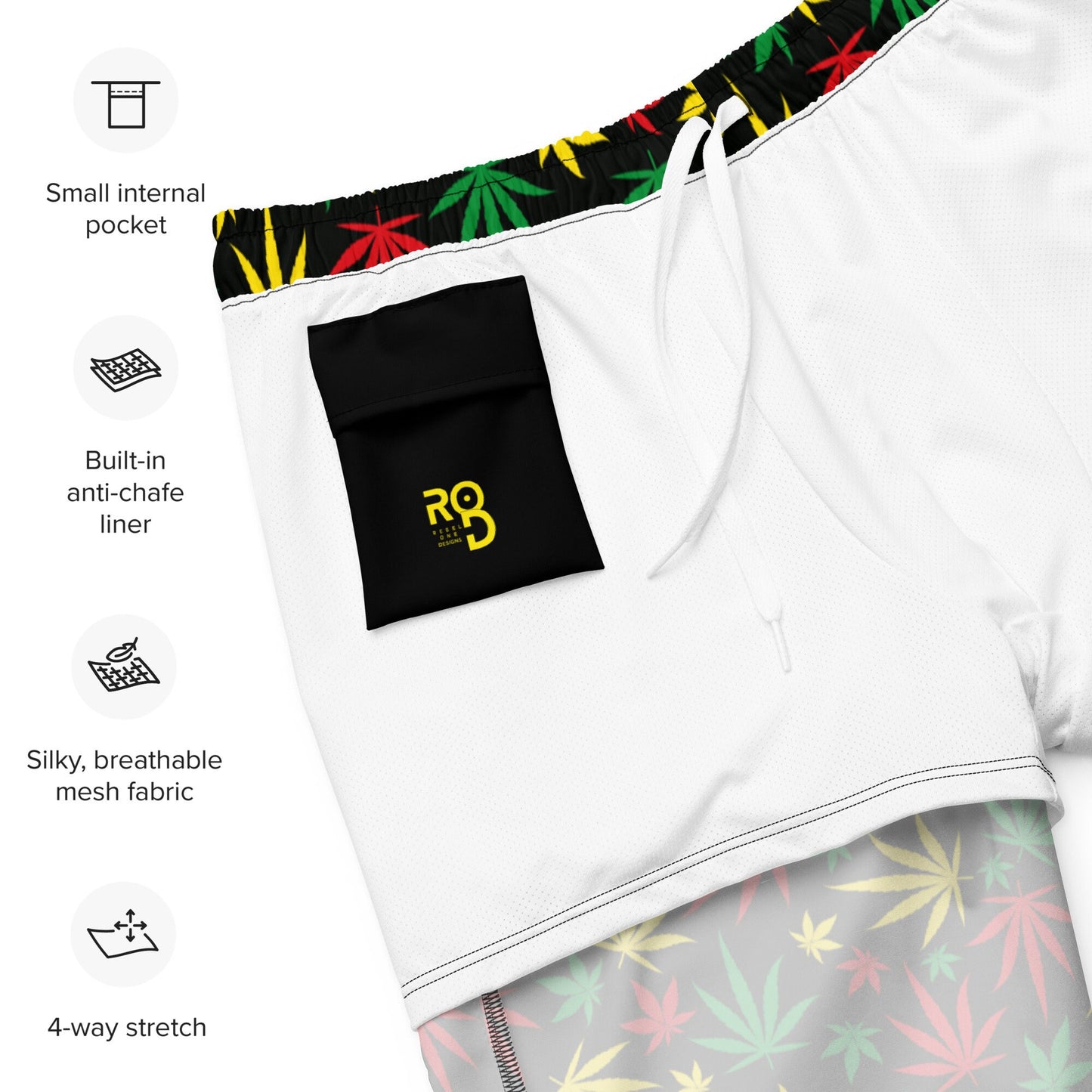 420 Cannabis Swim Trunks