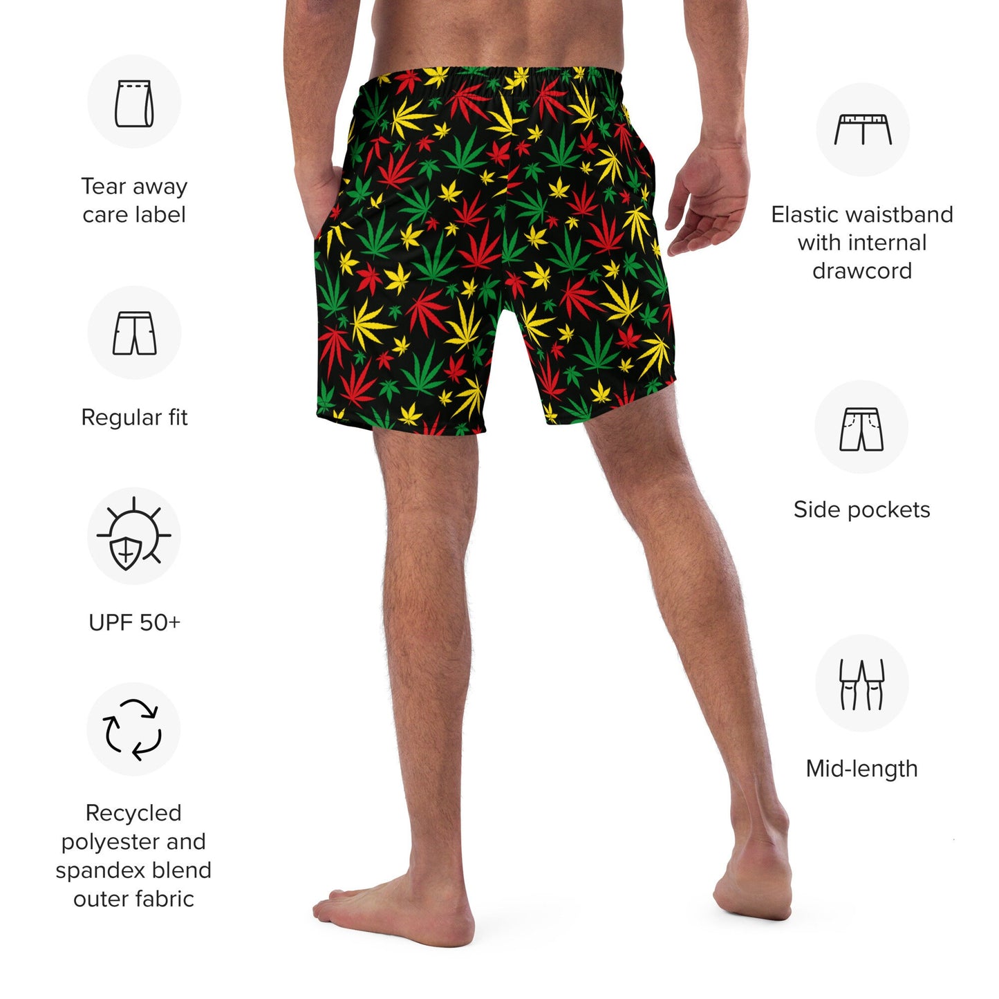 420 Cannabis Swim Trunks