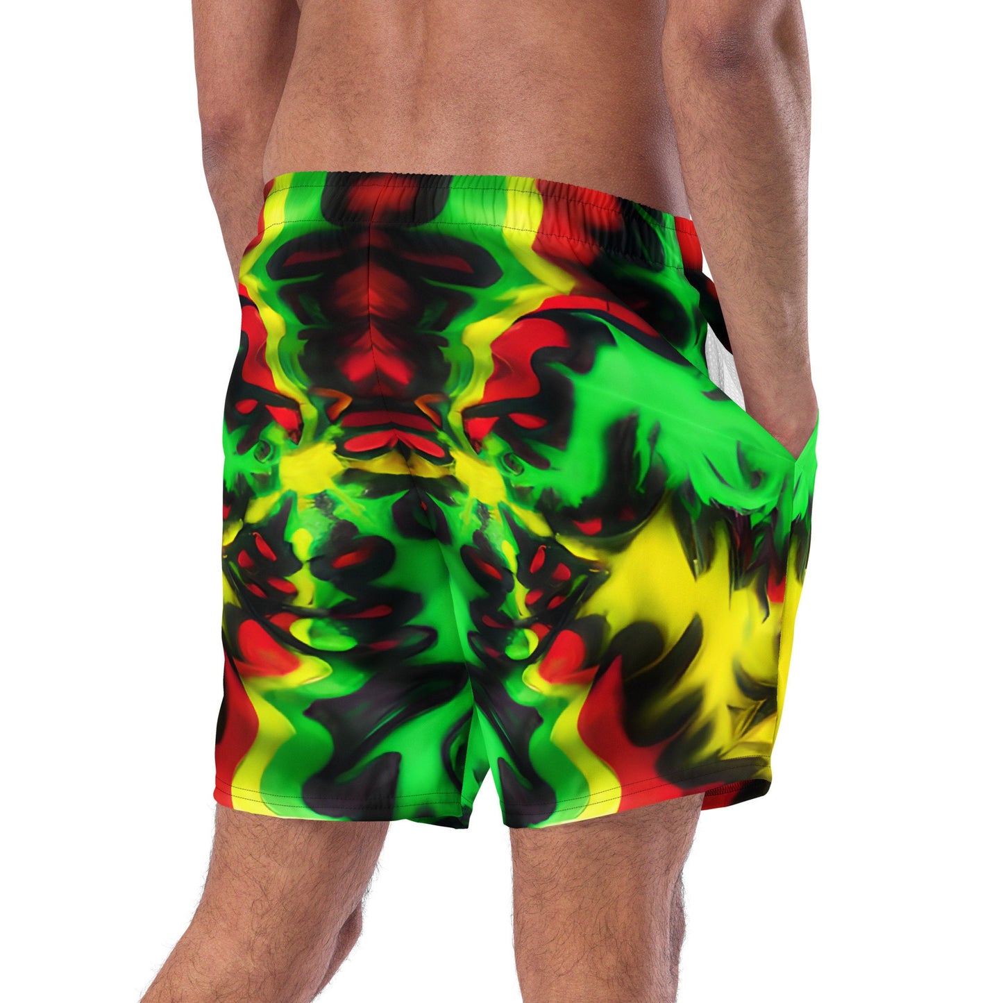 Tie Dye Rasta Swim Trunks