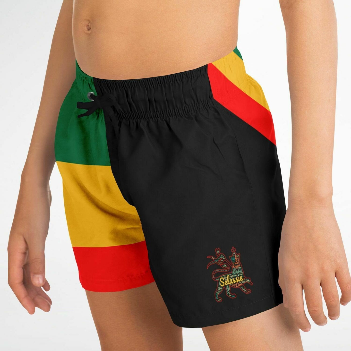 Youth Rasta Swim Trunks Athletic Shorts