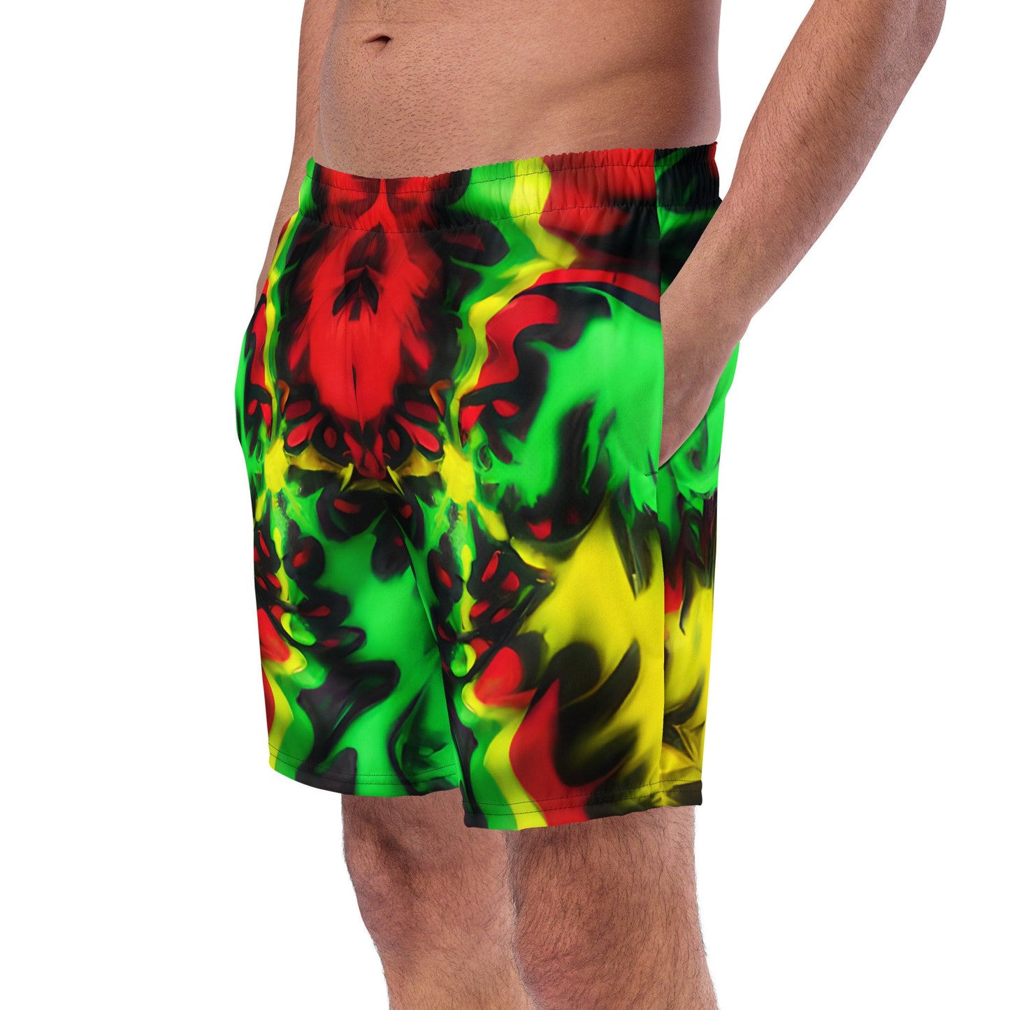 Tie Dye Rasta Swim Trunks