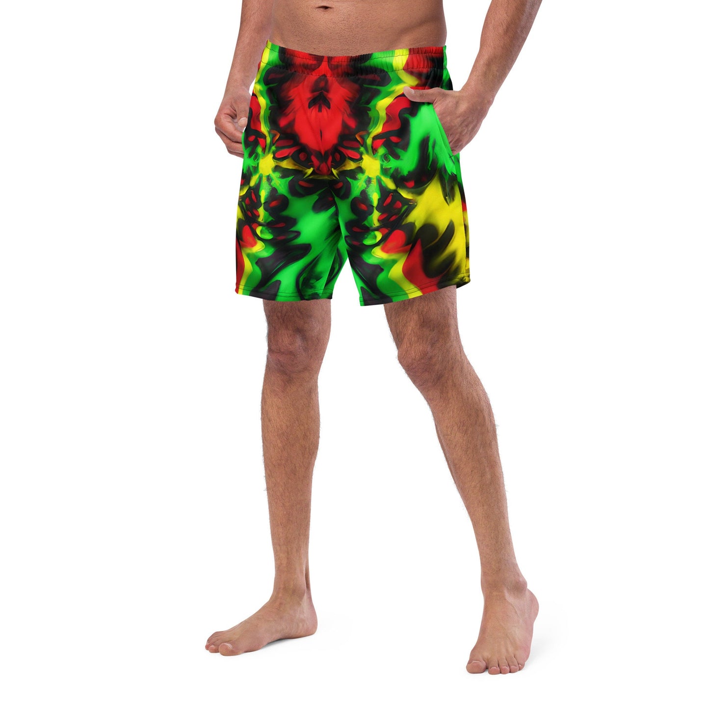 Tie Dye Rasta Swim Trunks