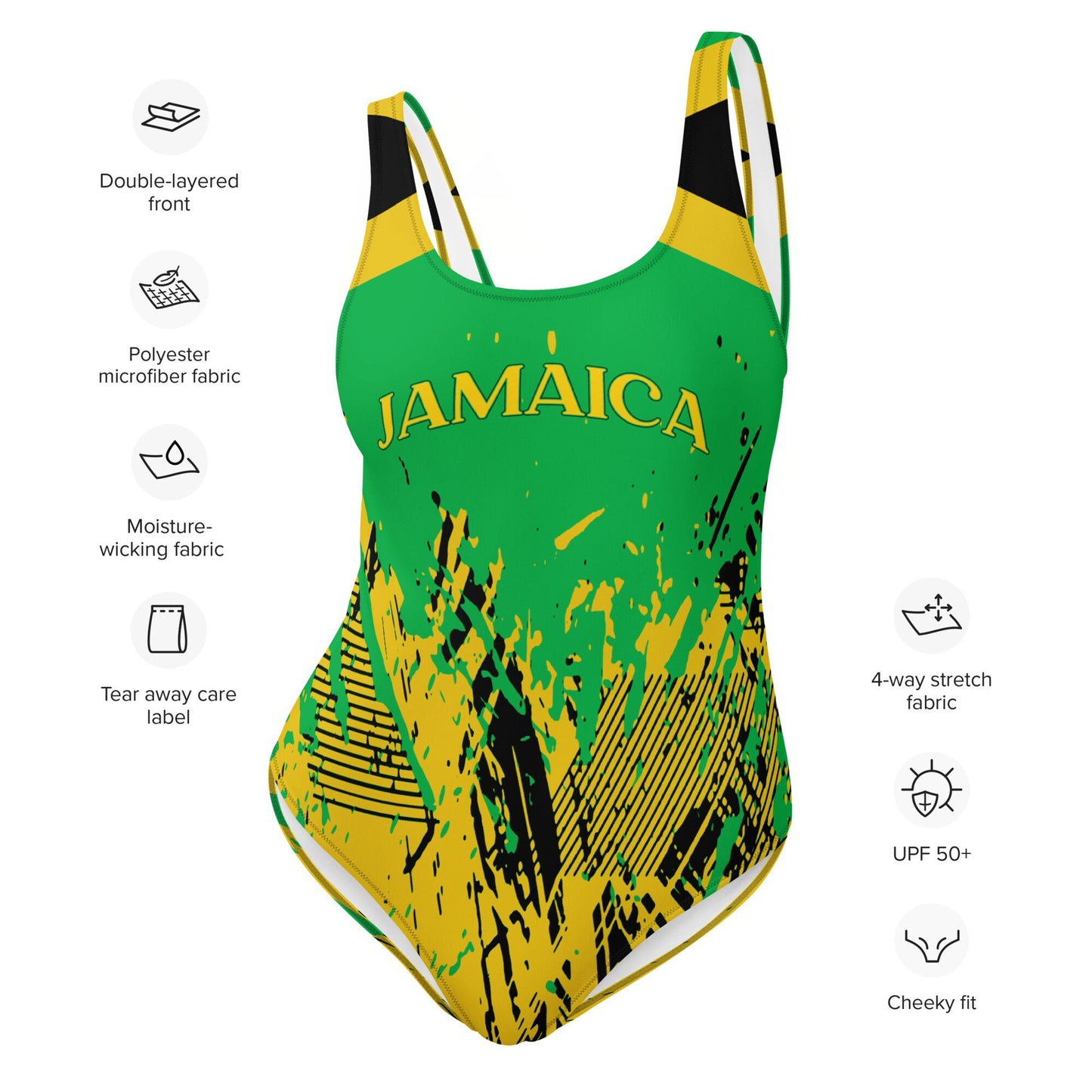 Jamaica Flag Swimsuit Monokini