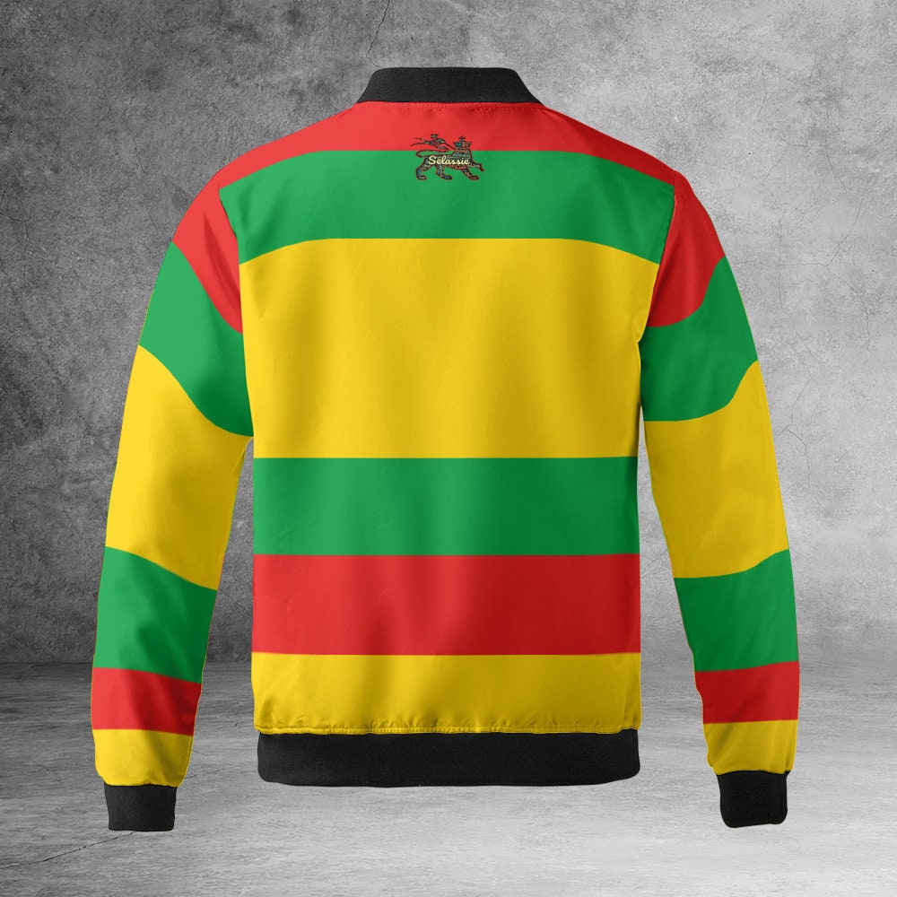 Rasta Quilted Bomber Jacket