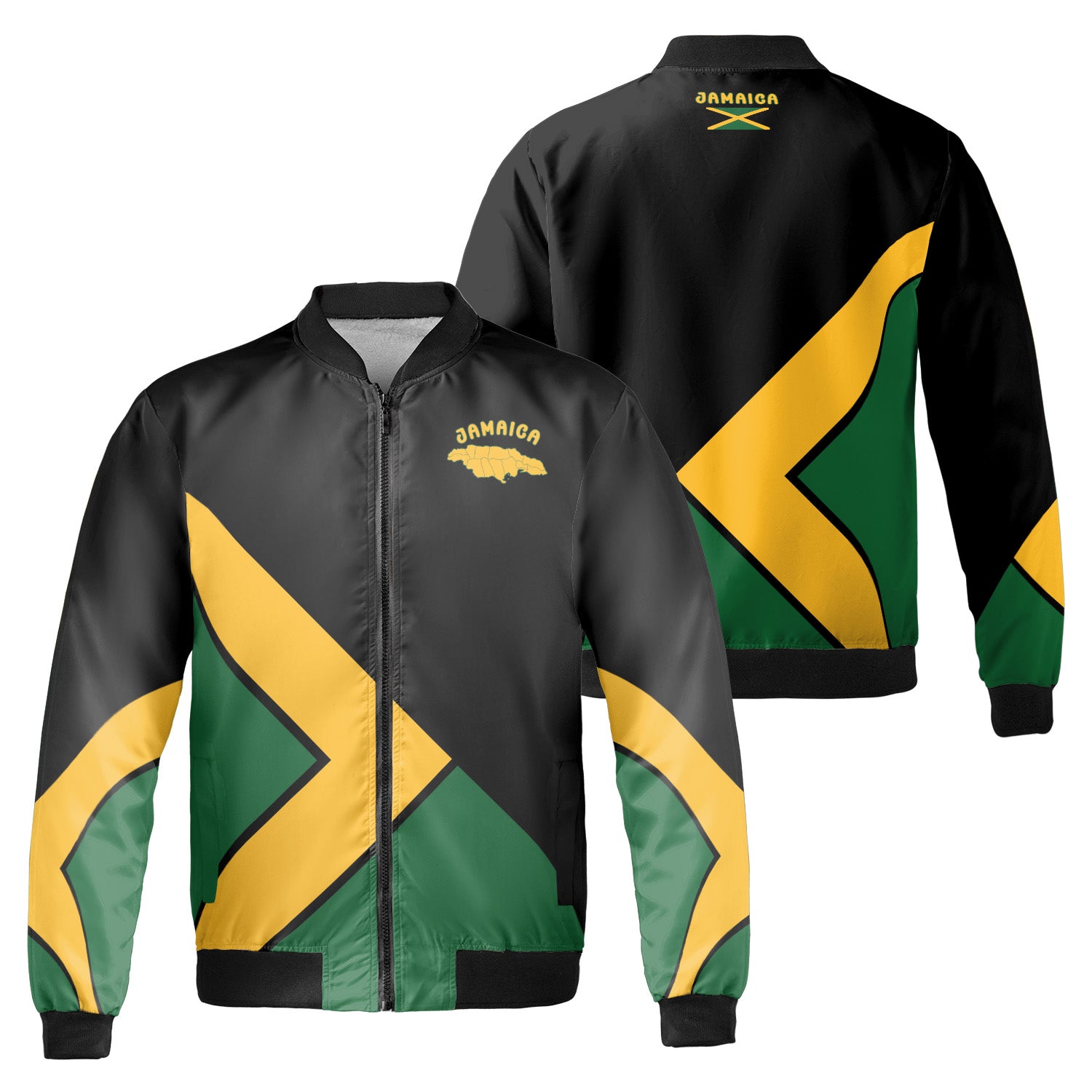 Jamaican Bomber Jacket With Fleece Lining