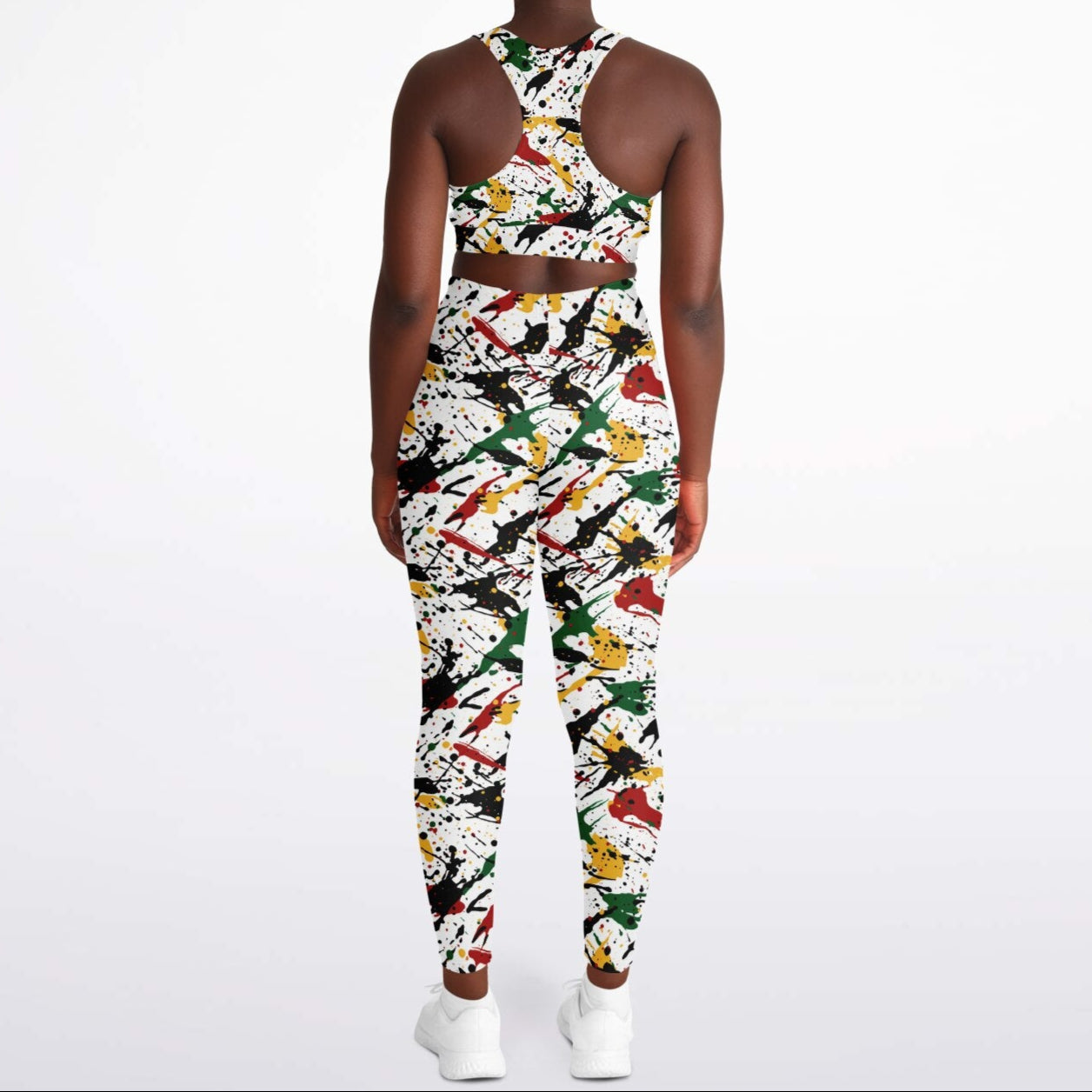 Rasta Padded Sports Bra & Leggings Set