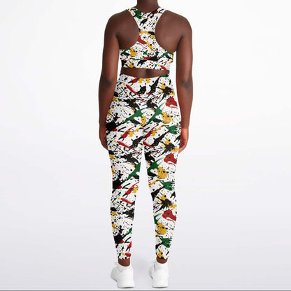 Rasta Padded Sports Bra & Leggings Set