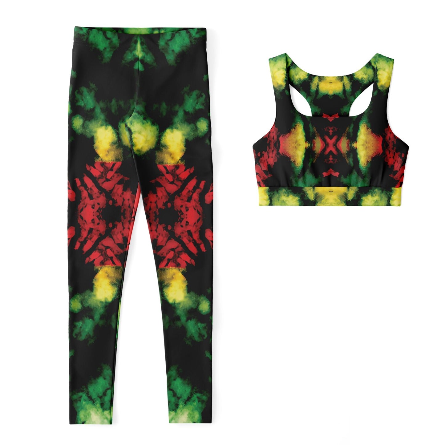 Rasta Haze Padded Sports Bra & Leggings Set