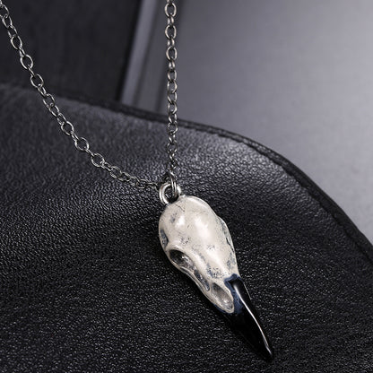 Three-dimensional Crow Skull Skull Pendant Necklace