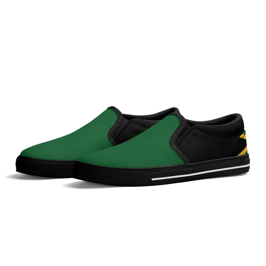 Jamaican Colors Shoes, Rasta Mens Shoes, Womens Rasta Shoes all on a white background as a product image