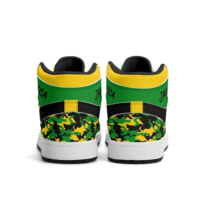 Jamaica Flag Camo Shoes High Tops