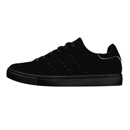 All Black Solid Sneakers